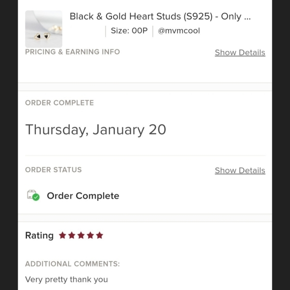 Petite Heart Studs - Only 4 left! - Picture 6 of 6